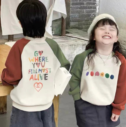 Pumpkin-colored Parent-child Hoodie