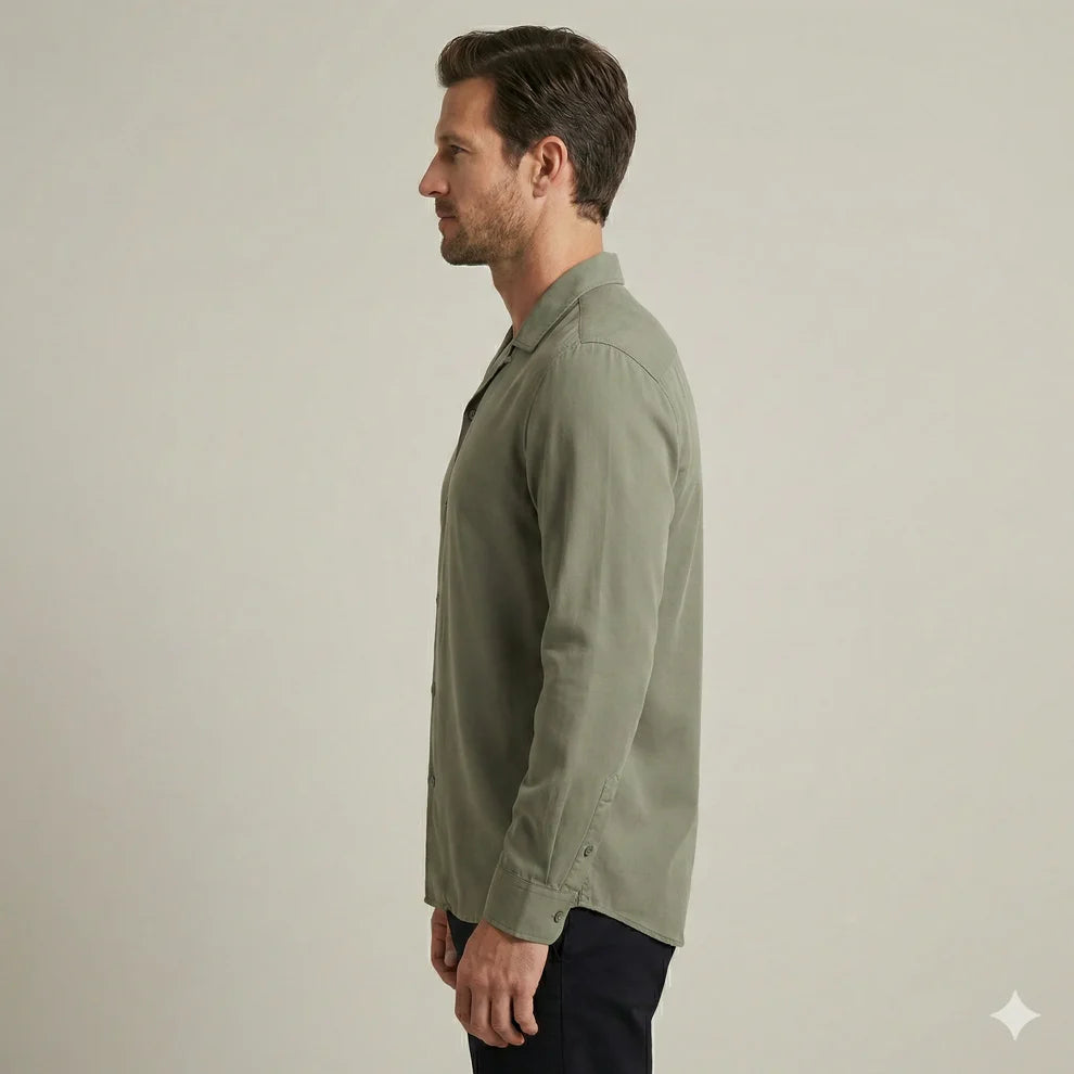 The Milano Tencel-Cotton Camp Collar Shirt